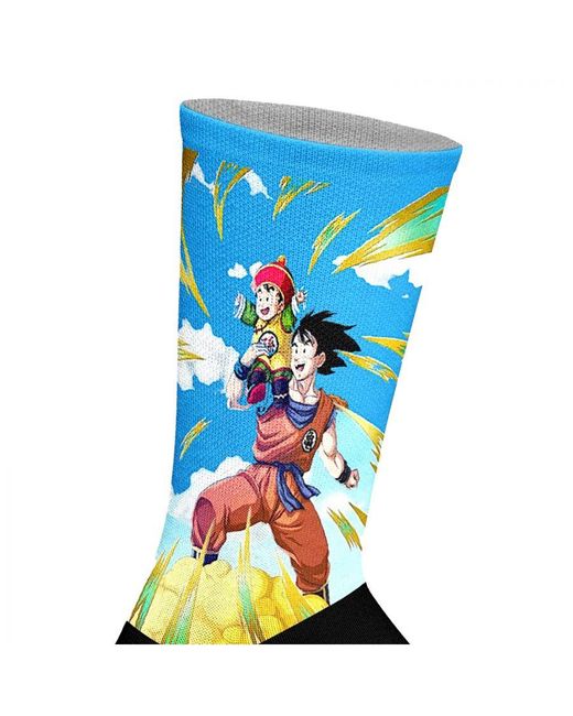 Jenes Socks Blue Elastic Printed Long