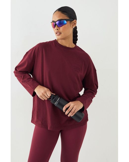 DSGN Studio Red Collegiate Long Sleeve T-Shirt