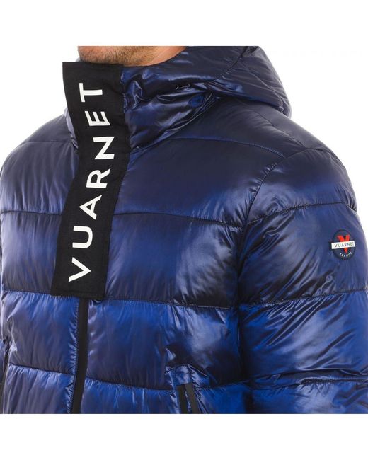 Vuarnet Blue Padded Jacket With Hood Amf20233 for men