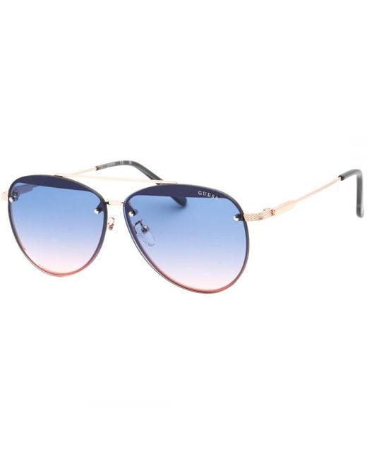 Guess Blue Gf0386 28W Rose Sunglasses Metal