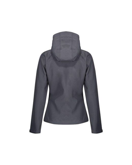 Regatta Blue Ladies Venturer Hooded Soft Shell Jacket (Seal/