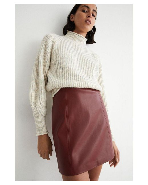 Warehouse White Seam Detail Pelmet Skirt