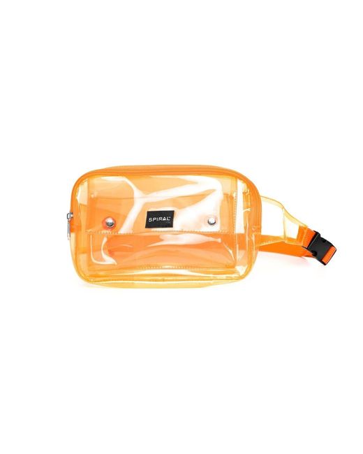 Spiral Orange Accessories Statement Grab Bag With Logo Patch