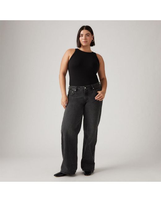 Levi's Gray Levi's Low Rise Wide Leg Jeans