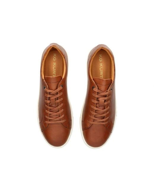 KG by Kurt Geiger Brown Leather Fire Sneakers Leather for men