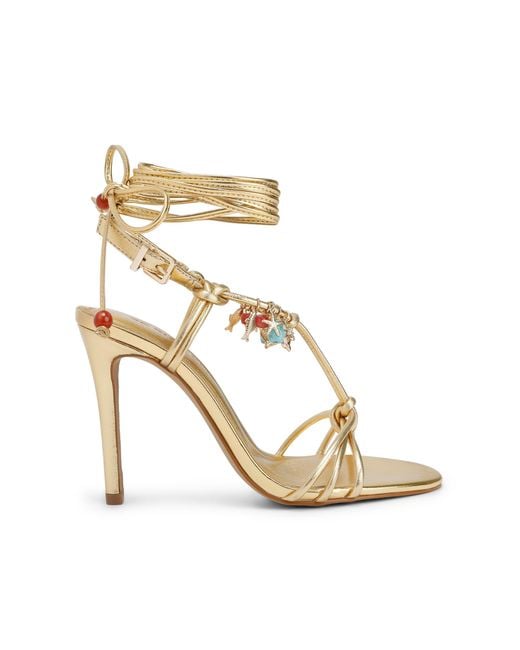 KG by Kurt Geiger Metallic Leather Roux Heel Sandals