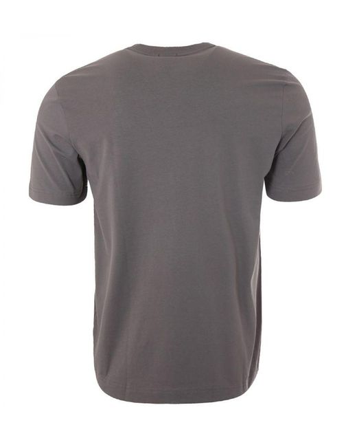 Boss Gray Centre Logo Sustainable Relaxed Fit T-Shirt for men