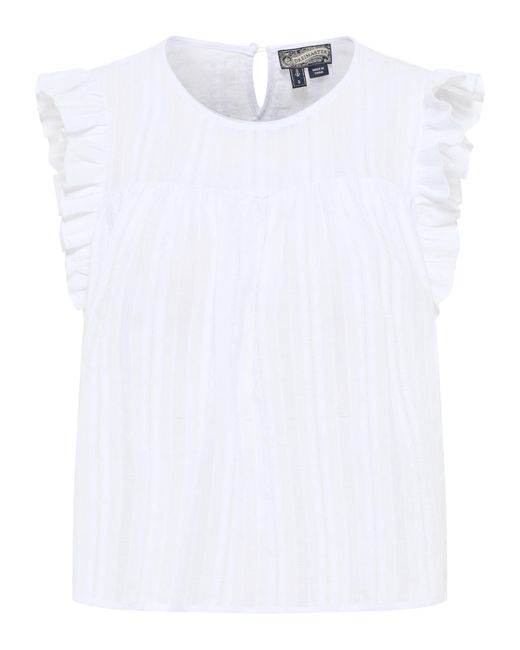 Dreimaster White Bluse Damen Weiss