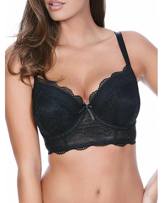 Freya Black Fancies Longline Bra