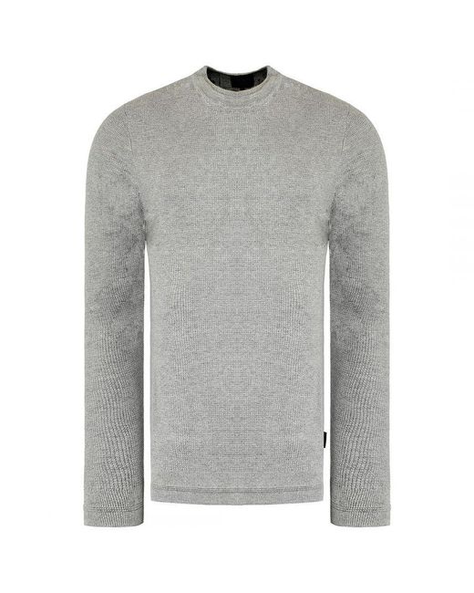 Ted Baker Gray Staylay Textured Sweater for men