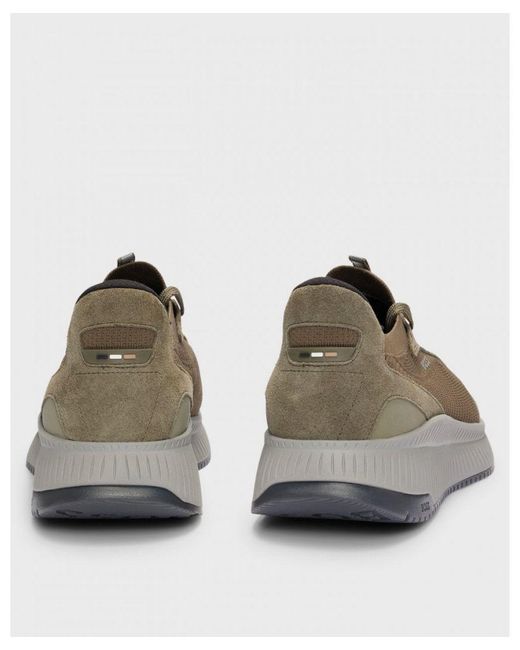 Boss Brown Ttnm Evo Trainers With Knitted Uppers for men