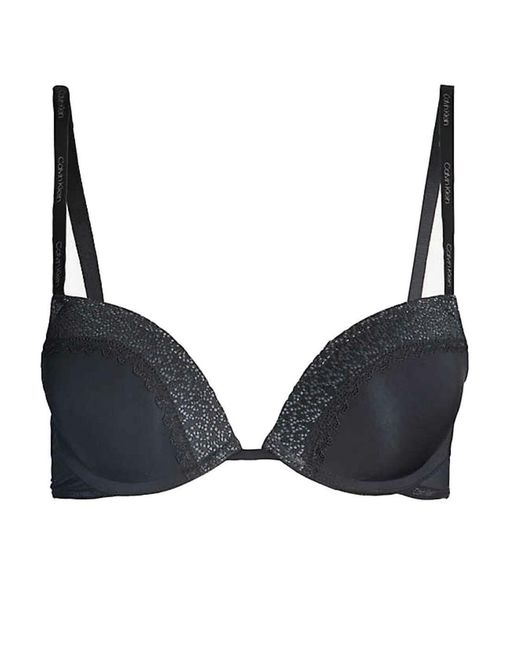 Calvin Klein Black Flirty Lace Underwired Bra