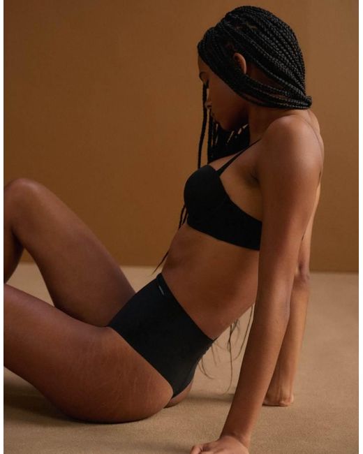 Calvin Klein Brown Shapewear Sculpted Stay Put Mesh Thong