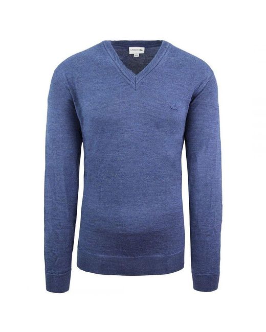 Lacoste Blue Wool Sweater Wool (Archived) for men