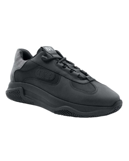 Lavair Black Pacific 2.0 Leather Chunky Flat Trainers for men