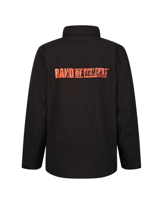Regatta Black Solid Patterned Softshell Jacket With Lettering for men
