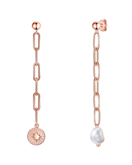 Valero Pearls White Stainless Steel Earring