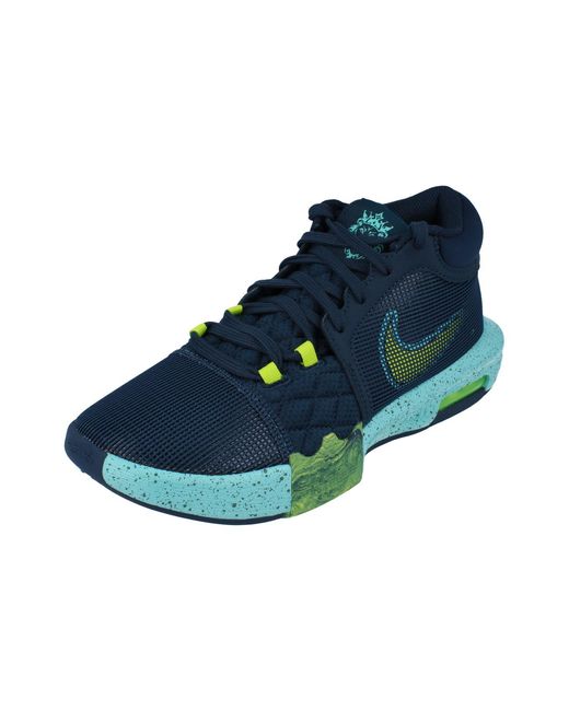 Nike Blue Lebron Witness Viii Basketball Trainers for men