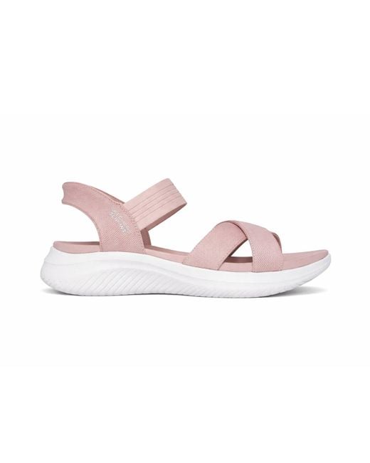 Skechers Pink Ultra Flex 3.0 Sandal