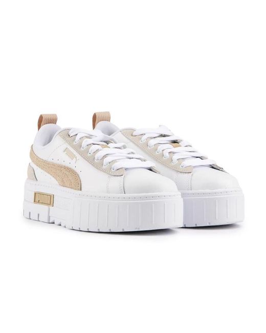 PUMA White Mayze Mix Trainers