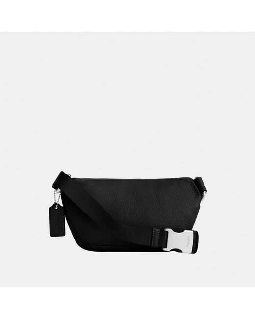 COACH Black Elias Mini Belt Bag for men