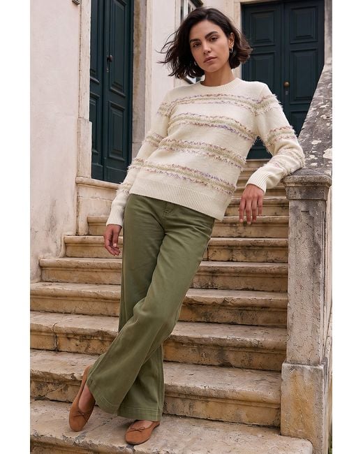 Roman Natural Textured Stripe Knit Jumper