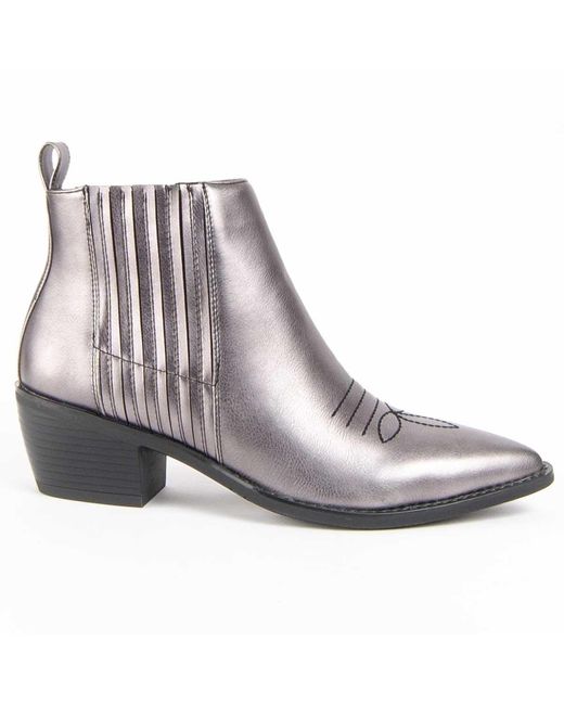 Montevita Gray Ankle Boot Espuela