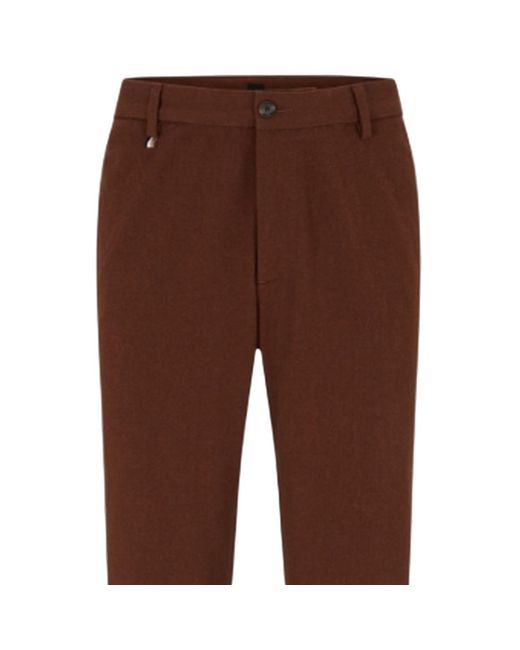 Boss Brown Kane Logo Slim Trousers (Medium) for men