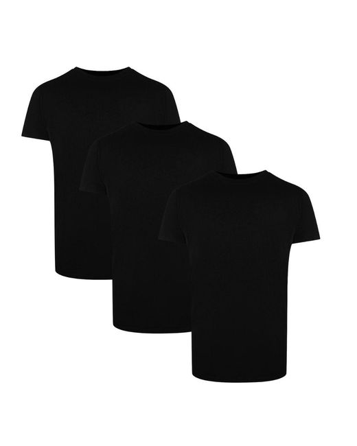 Palm Angels Black Tri-Pack Flag Logo T-Shirts Cotton for men