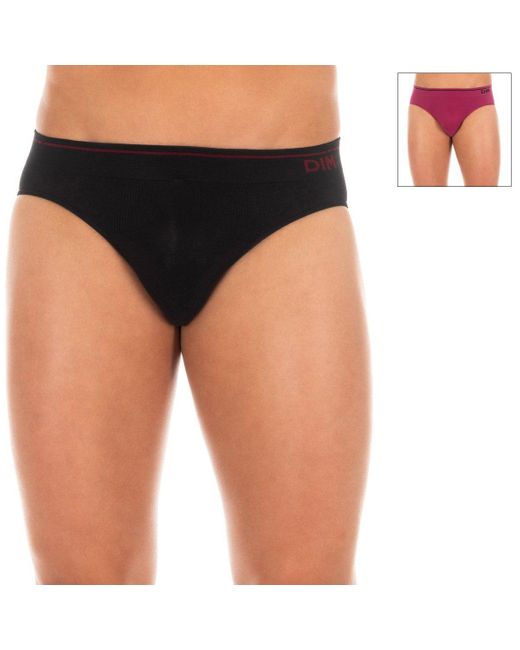 Dim Black Pack-2 Slips Unno Basic Seamless D05He for men
