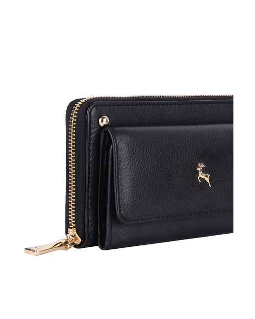Ashwood Leather Black “Dempsey” Large Real Matinee Purse