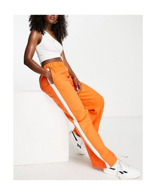 ASOS Elastic Waist Tailored Trouser in Orange Lyst UK