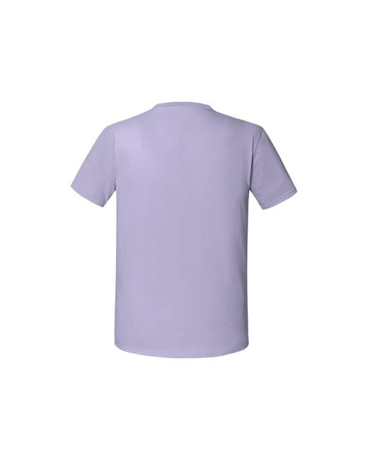 Fruit Of The Loom Purple Iconic Premium Ringspun Cotton T-Shirt (Soft) for men