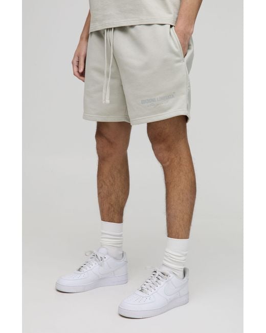 BoohooMAN Natural Relaxed Edizione Limitata Short Length Heavyweight Shorts for men