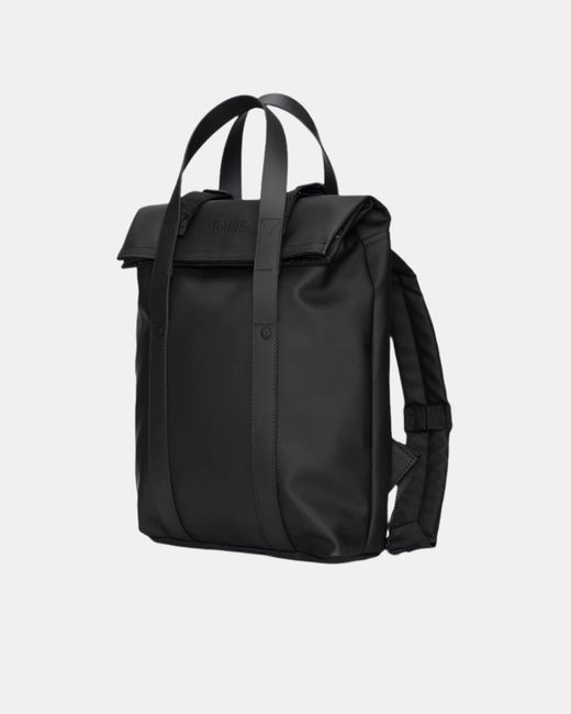 Rains Black 2 Way Tote Backpack Mini