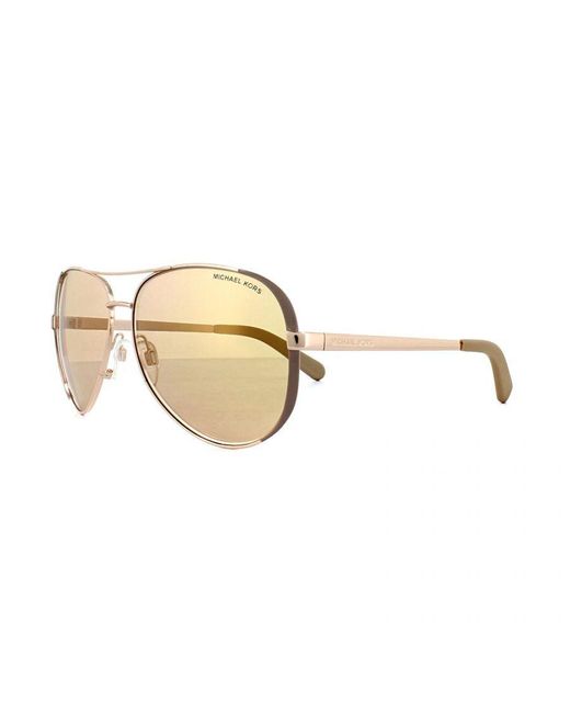 Michael Kors Natural Sunglasses Chelsea 5004 1017R1 Polished Rose Mirror Metal