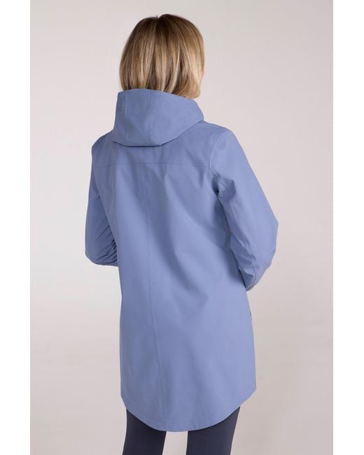 Mountain Warehouse Blue 'April' Longline Jacket Waterproof Breathable Coat
