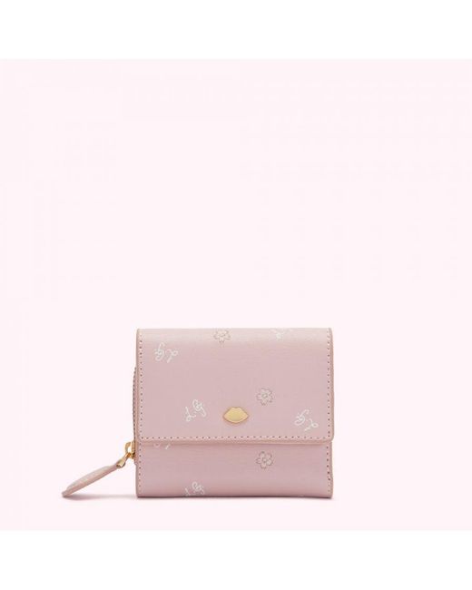 Lulu Guinness Pink Cherry Blossom Leather Jodie Wallet