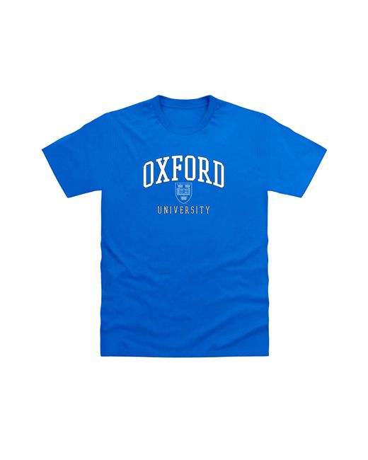Park Fields Blue Oxford University Crest Royal T-Shirt Cotton