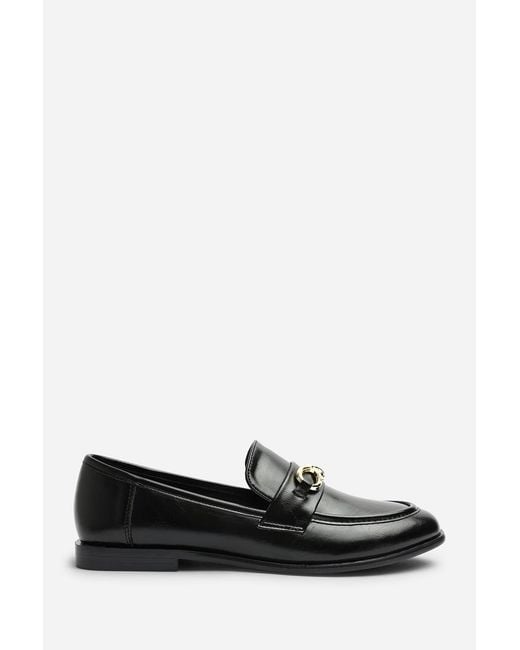 Where's That From Black Wheres Freyja Knot Trim Hardware Detail Flat Loafers