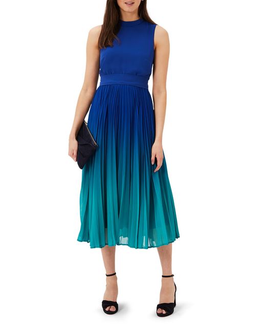 Phase Eight Blue Piper Ombre Midi Dress