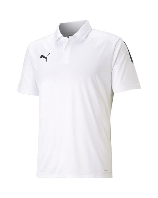 PUMA White Teamliga Sideline Polo Shirt for men