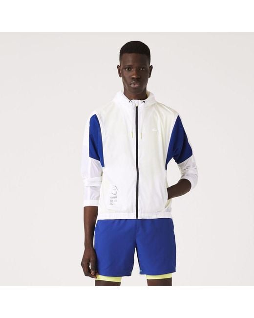 Lacoste Colour-Block Windjack in het Blue voor heren