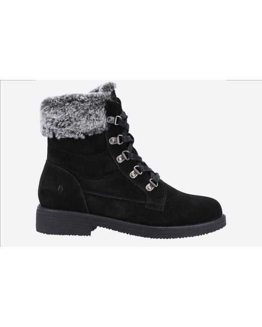 Hush Puppies Black Florence Memory Foam Boots