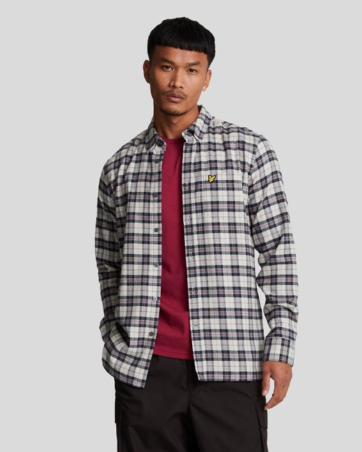 Lyle & Scott Red Check Flannel Shirt for men
