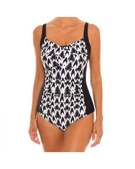 Teleno Black Round Neckline Swimsuit Eb1033C