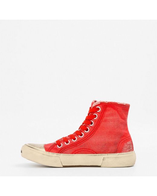 Balenciaga Red Paris High Tops