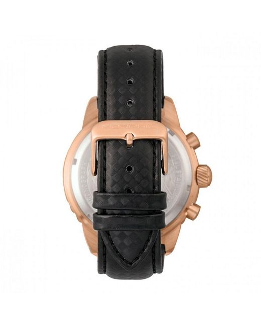 Morphic Metallic M51 Series Chronograph Leather-Band Watch W/Date for men