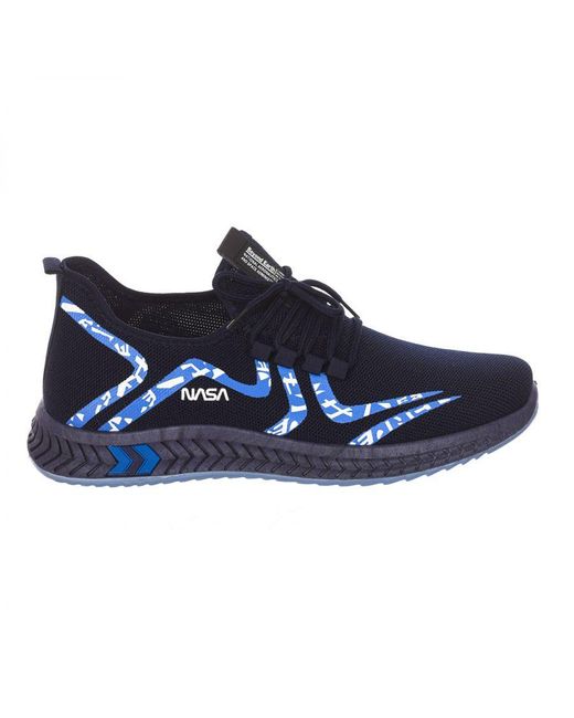 NASA Blue High-Top Lace-Up Style Sports Shoes Csk2075 for men