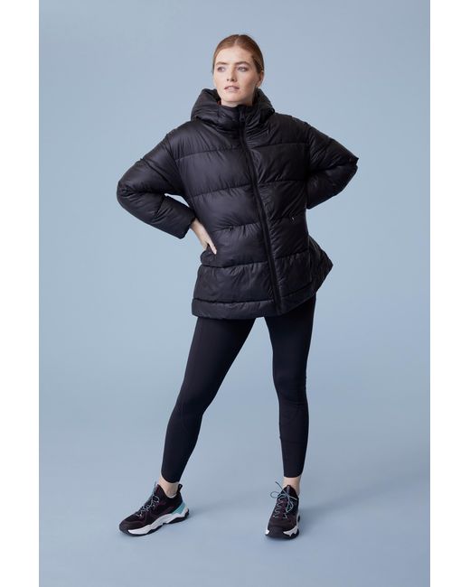 Mountain Warehouse Blue 'Aura Light' Jacket With Front Pockets High Neck Cut Coat Polyamide